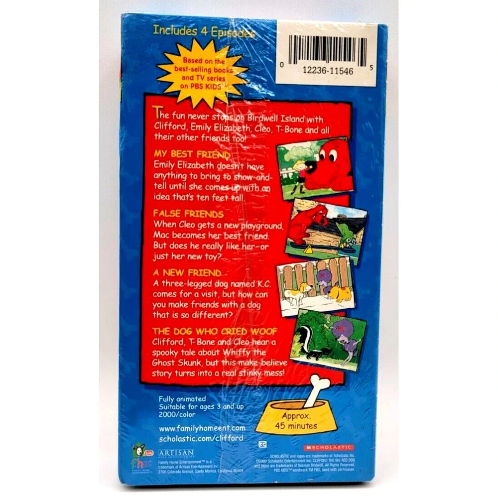 CLIFFORD‎ THE BIG RED DOG - CLIFFORD'S BEST FRIENDS VHS MOVIE 2000 SEALED